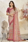 Bindiya By Vallabhi Dull Moss Print With Zari Border Saree Wholesale Distributors In India